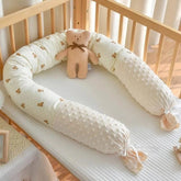 Tour de lit bébé cylindrique 180 cm doux et sécurisé